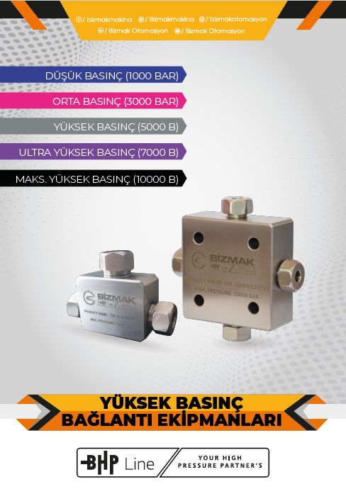 Yüksek Basınç Bağlantı Ekipmanları Katalog