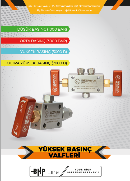 Yüksek Basınç Valfleri Katalog